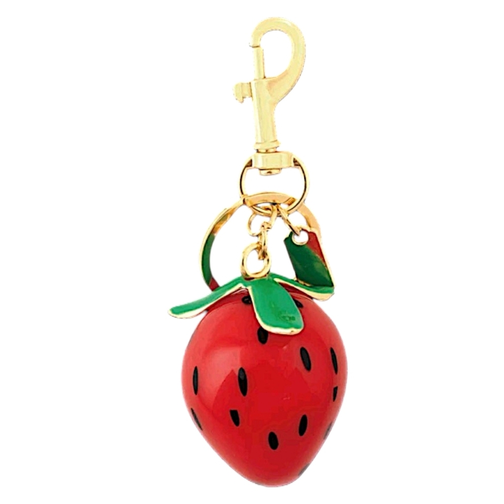 NWT Strawberry Keychain with Gold Bag Charm Keychain